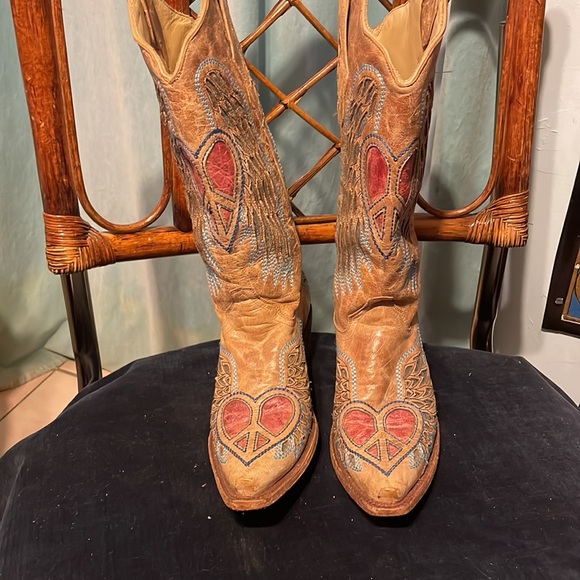 Corral vintage cowboy boots perfect condition size 7, nice design - Picture 7 of 7
